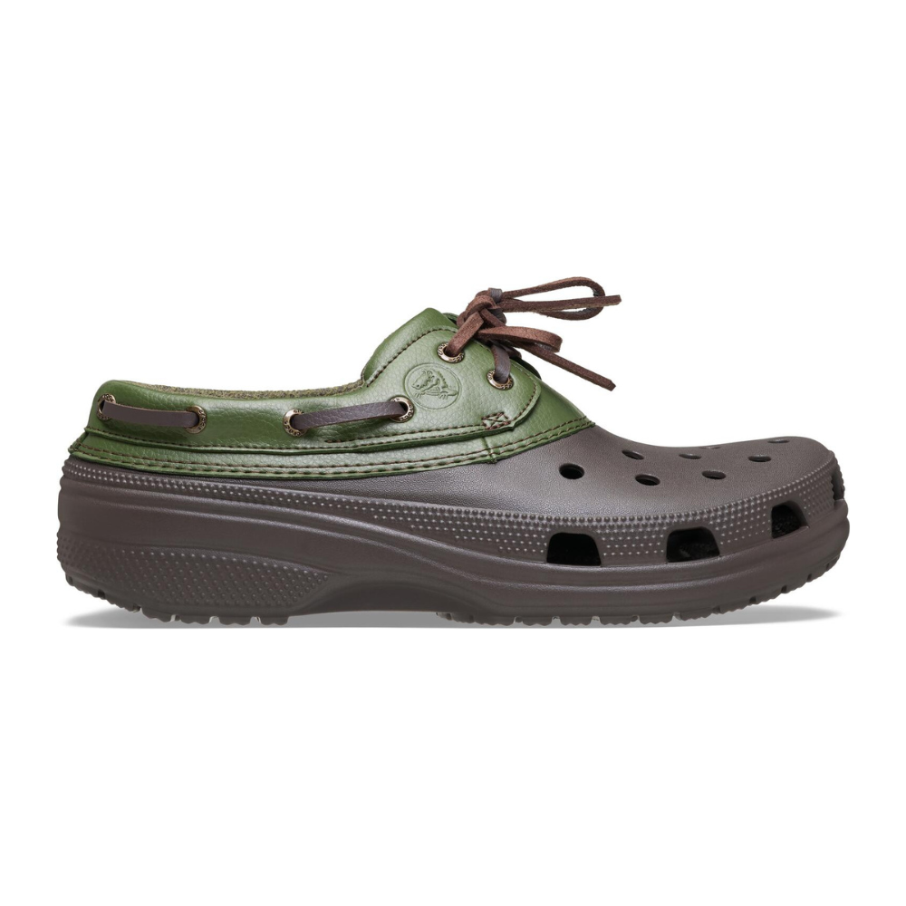 Classic Boat clogs - Espresso/Army Green